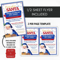 half sheet blue santa breakfast event flyers